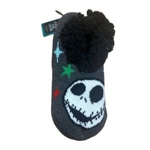 Nightmare Before Christmas Slipper Socks Women NEW Sz 4-10 Black Gray